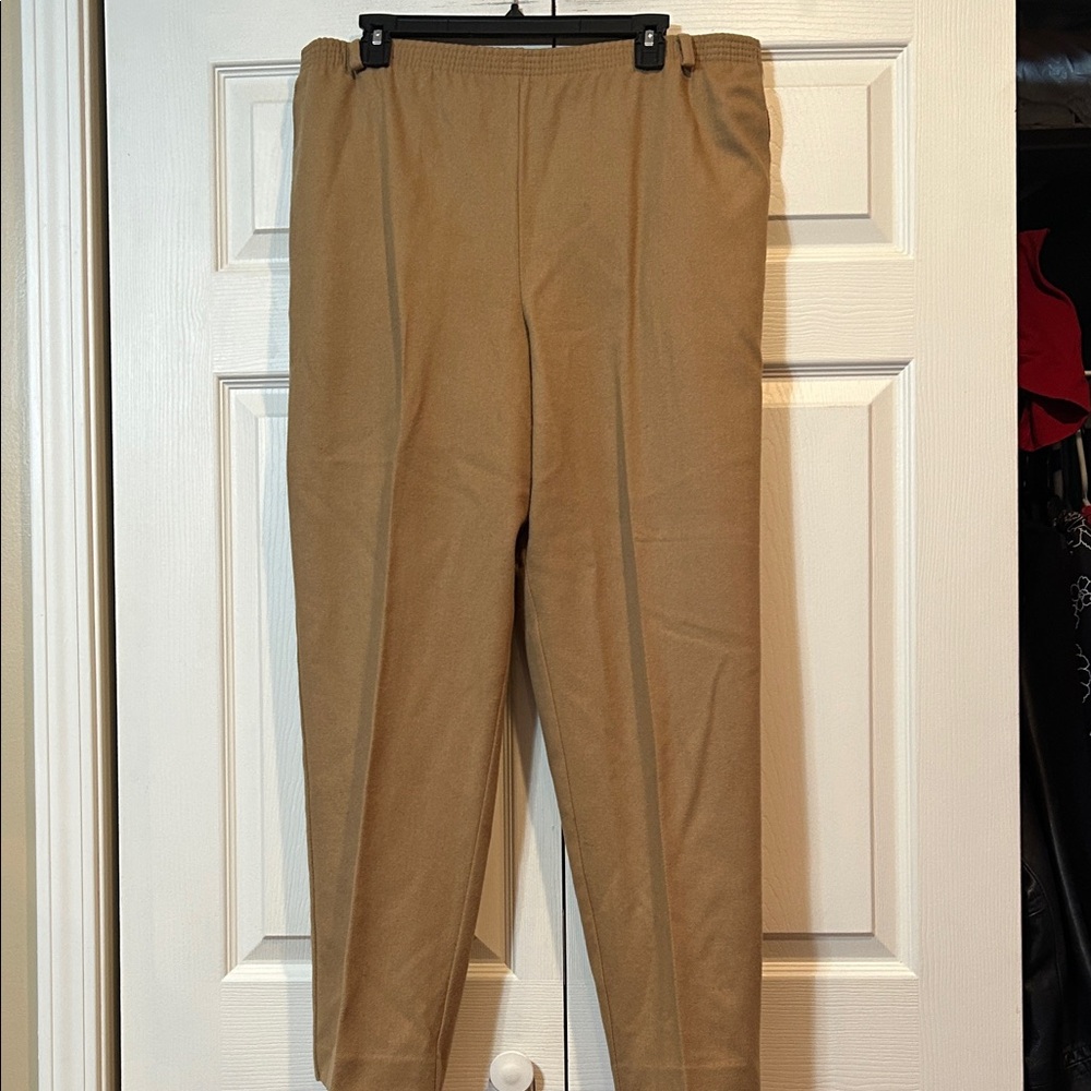 Alfred Dunner Women's Camel/Tan Pantsuit Jacket & Pants - Picture 5 of 9